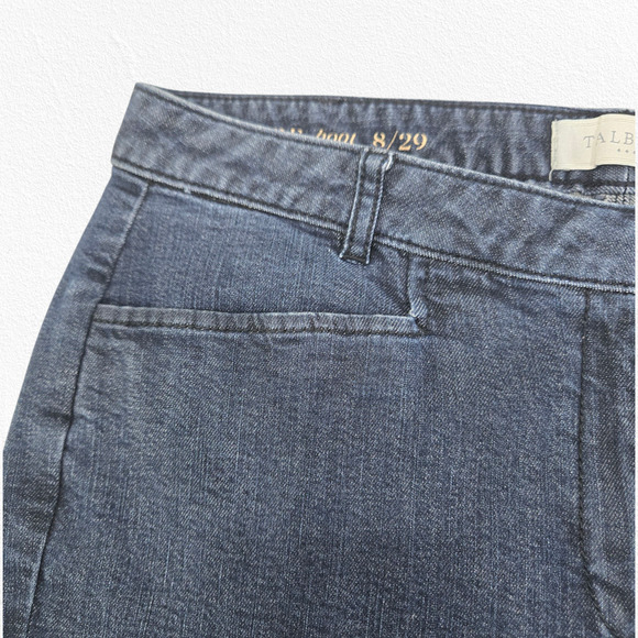 Talbots Signature Bootcut Jeans Dark Wash Blue Stretch Mid-Rise Denim Size 8 29 - Picture 5 of 11